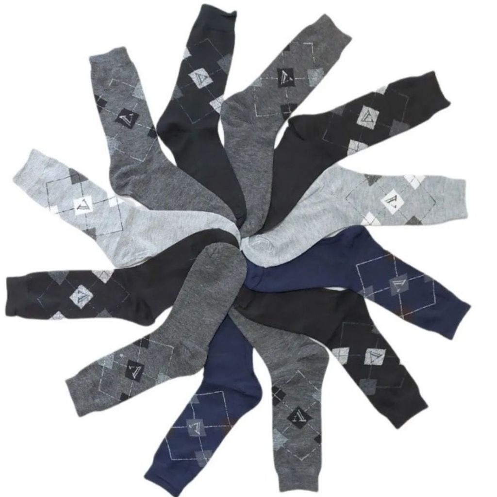 Kit 06 Pares Meia Masculina Social Sport Fino Cano Longo