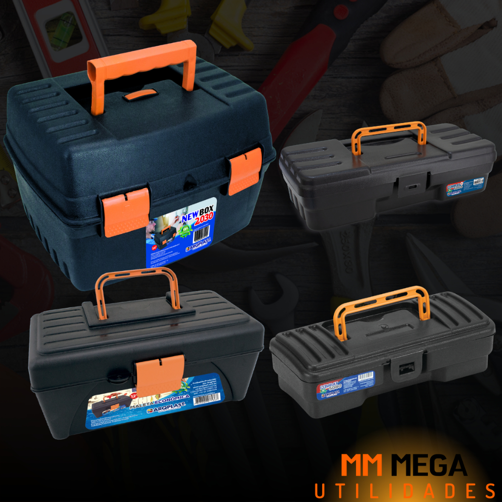 Kit 2/3/4 Variações de Maletas Caixas Plástica Ferramentas Organizadora Eletricistas Grande Durável em Oferta na Shopee