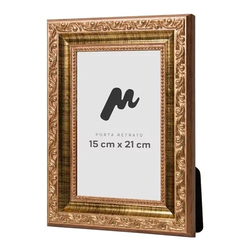 Porta Retrato Moldura Trabalhada 15x21 A5 Com Vidro em Oferta na Shopee