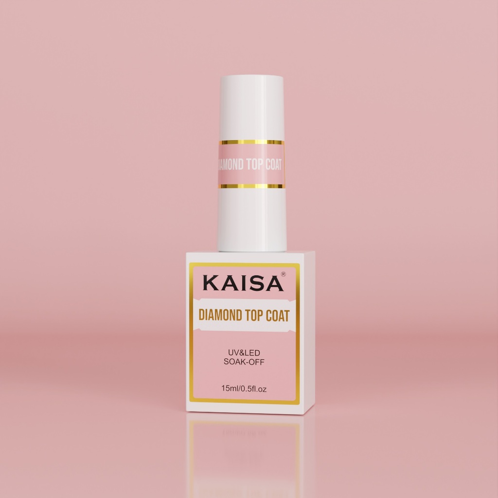 Top Coat Diamond Kaisa 15ml Para Unhas De Gel Fibra em Oferta na Shopee
