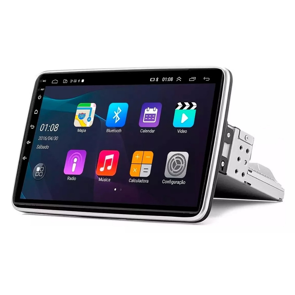 Central Multimidia Mp5 10 Polegadas Android 12 Gitarória 360 graus 2gb 32gb Gps Bluetooth Rádio - Carplay Android Auto em Oferta na Shopee