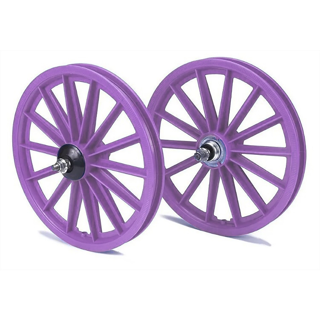 Roda Nylon Aro 16 Lilás C/eixos AMR - Par De Rodas Bike Infantil