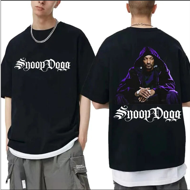 Camisa Masculina Snoop Dogg Racionais Rap Gringa Oversized Longa Black Americano Premium