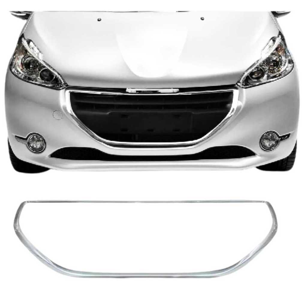 Friso Cromado Grade Dianteira Radiador Fiparts Peugeot 208 Ano 12/16 Cód 17013