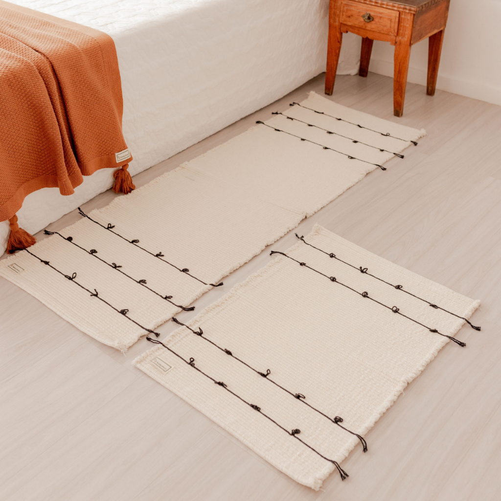 Tapetes Cozinha Boho Passadeira De Algodão Lavável 140cm