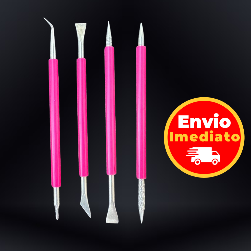 ???? Manicure Pédicure kit 4 peças Profissional Espatula Palito Desencravador  Palito para Cuticula