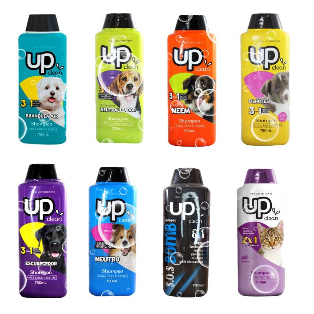 Shampoo Para Cachorro e Gato Up Clean Pelos Macios e Cheirosos 750ml em Oferta na Shopee