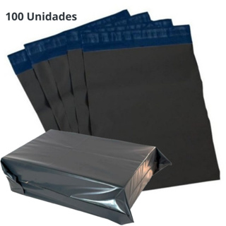 100 Envelopes Cinza 26x40 cm plástico inviolável correio sedex e-commerce em Oferta na Shopee