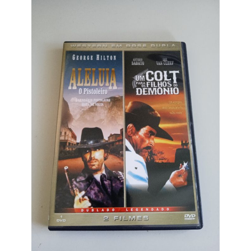 DVD filme dose dupla aleluia o pistoleiro / um colt para os filhos do demônio perfeito estado mídia e capa