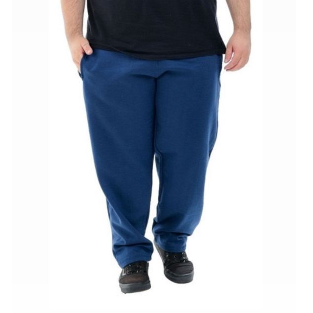 Calça Moletom Flanelada Masculina Casual Skinny Joggings Plus-size