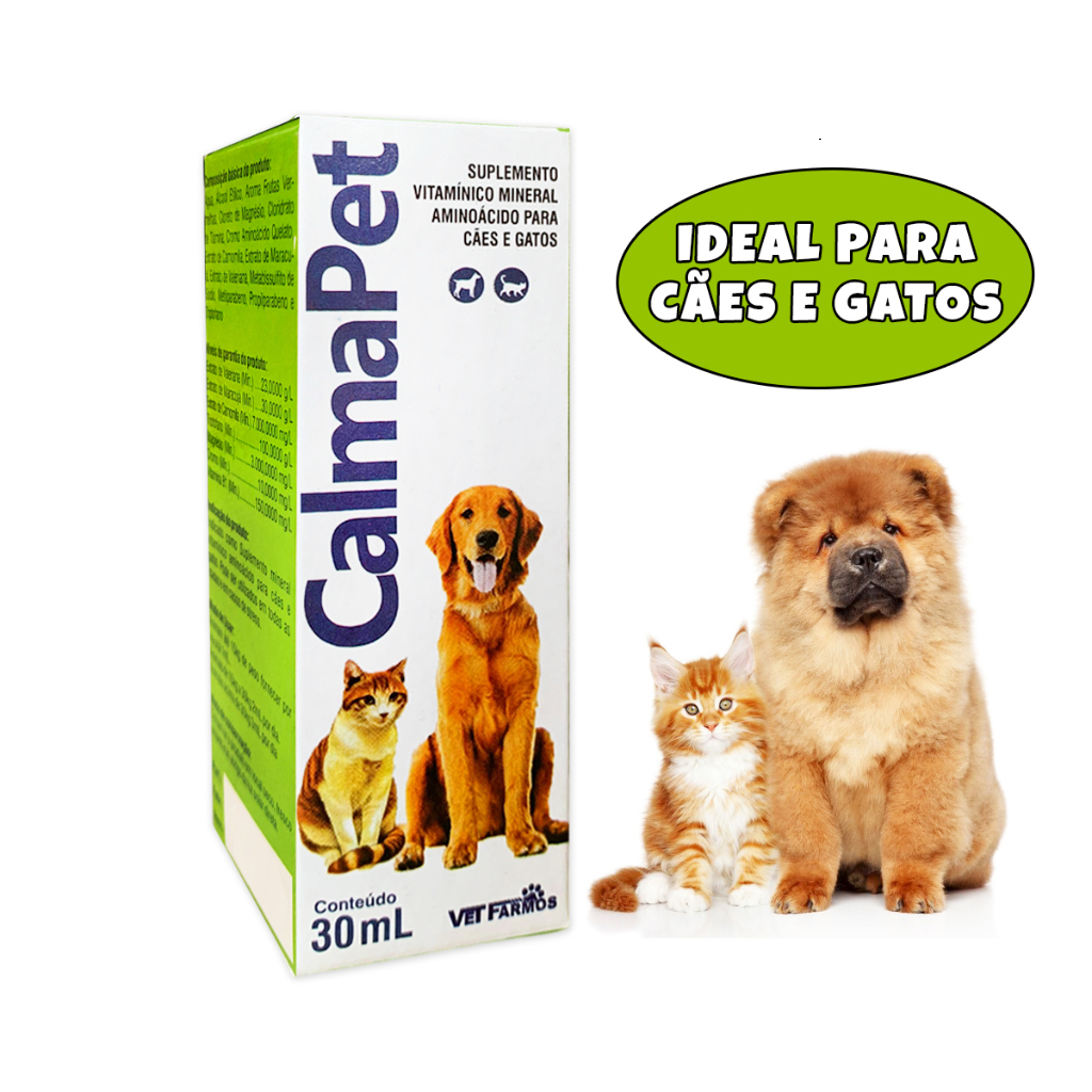 Calmapet Calmante Natural Para Cães e Gatos Viagem em Oferta na Shopee