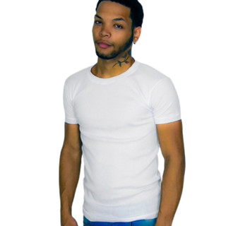 Camisa Lisa Justa Camiseta Americana Canelada Gringa Trap Ribana Colada Camiseta Americano Us Drip Hip Hop Basica Slim Algodão Elastano Regata Social Premium Manga Curta Apertada Correria Negrão Academia Casual Verão Fit Basquete Dry Modeladora Usa