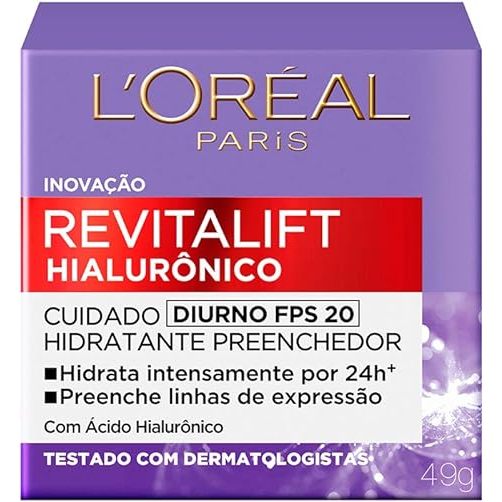 L'Oréal Paris Revitalift Hialurônico Diurno FPS 20 - Creme Facial Anti-Idade 49g