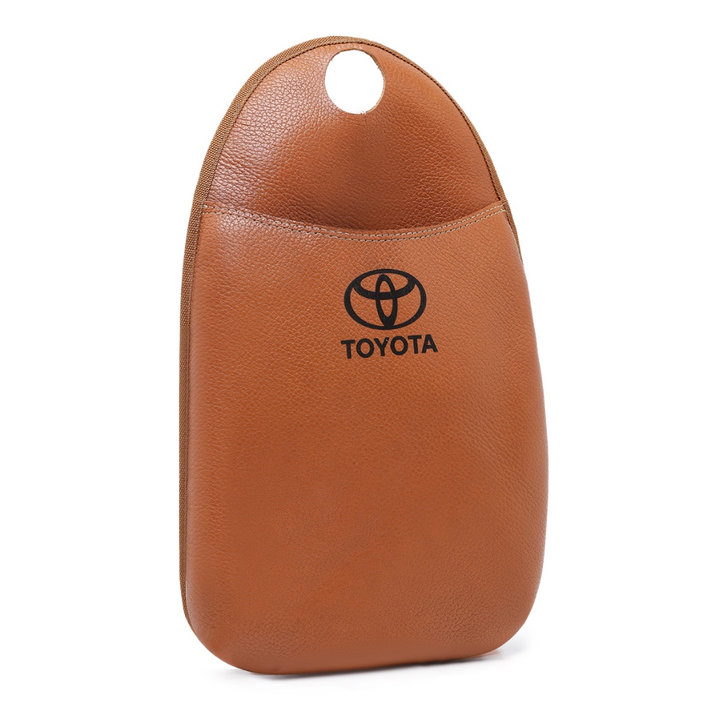 Lixeira de Carro em Couro Legítimo com Logo – Porta Lixo Compacto, Luxuoso e Durável em Oferta na Shopee