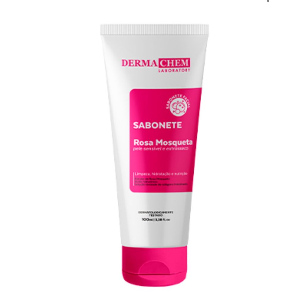 Sabonete Facial Dermachem Ultra Hidratante Rosa Mosqueta - 100ml