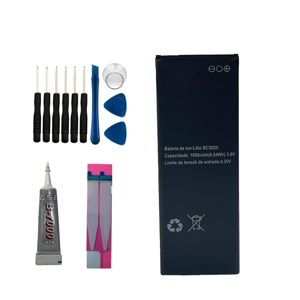 Power  Bateria Compativel com Multilaser MS40S P9025 + Kit Reparo