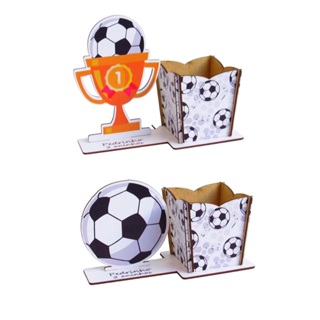 Porta Lápis Futebol Person. MDF Colorido Lembrancinhas em Oferta na Shopee