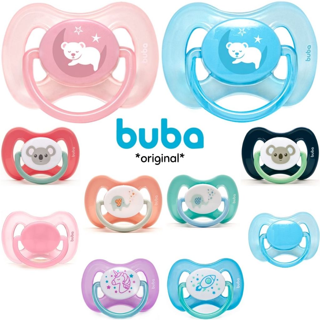 Chupeta Bebe Bico Silicone Buba Tamanho 2 com Tampa Protetora e Ventilação para Proteger a Pele do Bebê Menino Menina