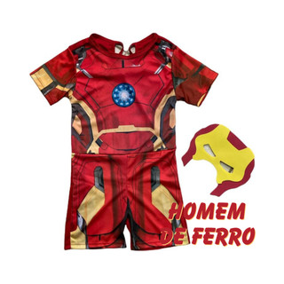 Roupa Infantil Fantasia Aniversário Homem De Ferro