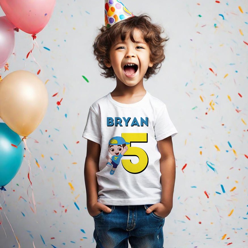 Camiseta Lucas Neto Personalizada Diversão Desenhos Menina e Menino Aniversário Festas Presentes