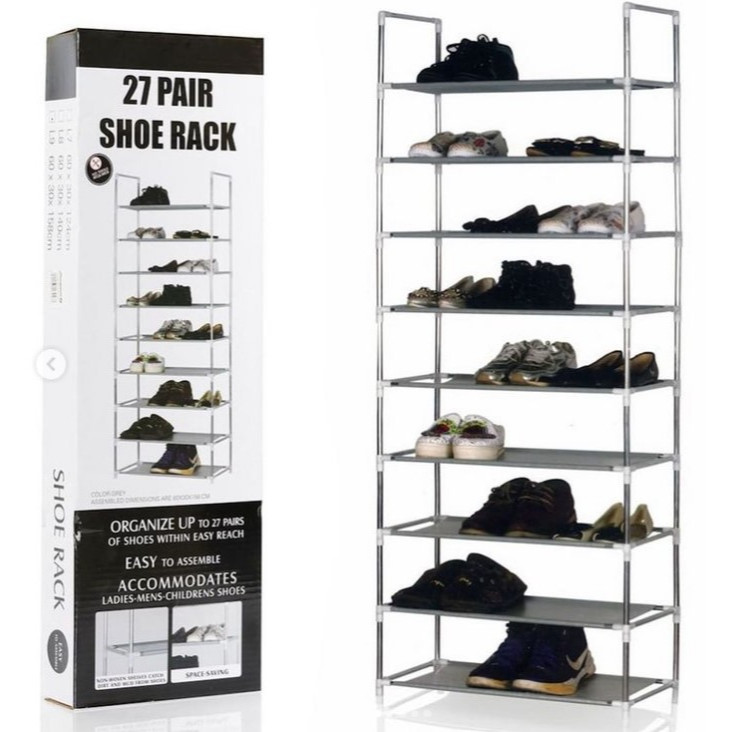 Sapateira Vertical 9 Andares Organizador Prático 27 Pares Desmontável Envio Agora em Oferta na Shopee