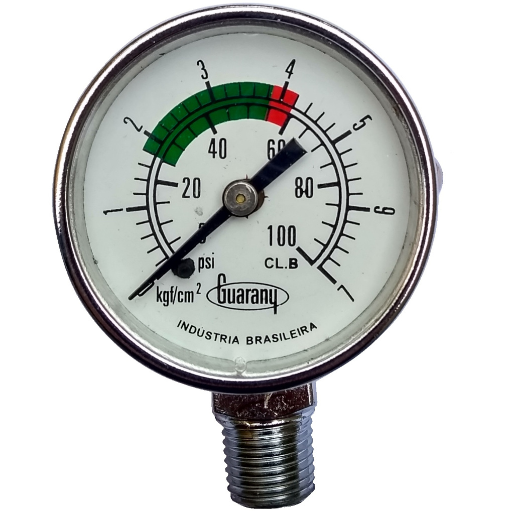 Manômetro P/ Bomba Ou Pulverizador Guarany C/ Adaptador