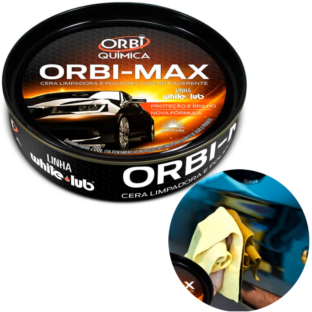 Cera Automotiva Pastosa 200g Renova Protege E Dá Brilho - Orbi-Max - Spare Parts and Accessories for Vehicles