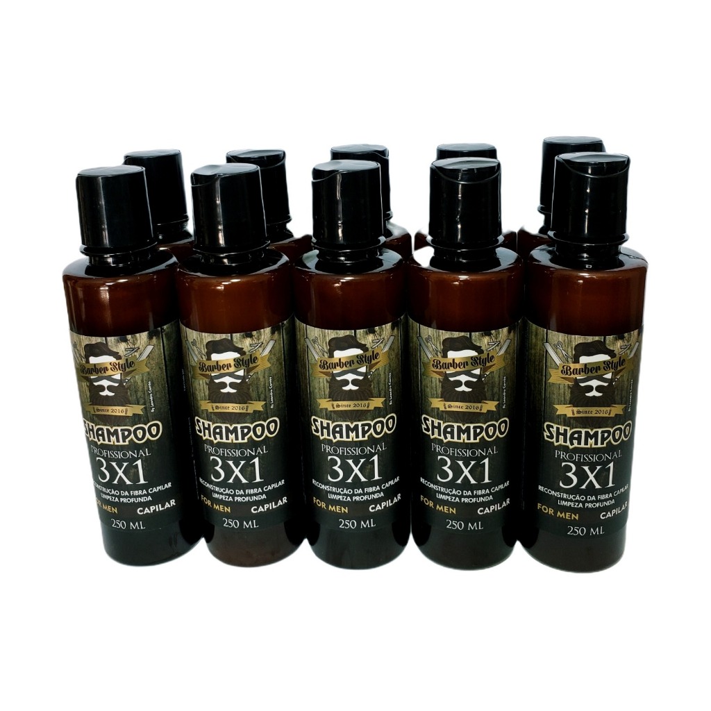 Shampoo 3 X 1 Barber Style 250 Ml (anti-caspa) 12 Unidades