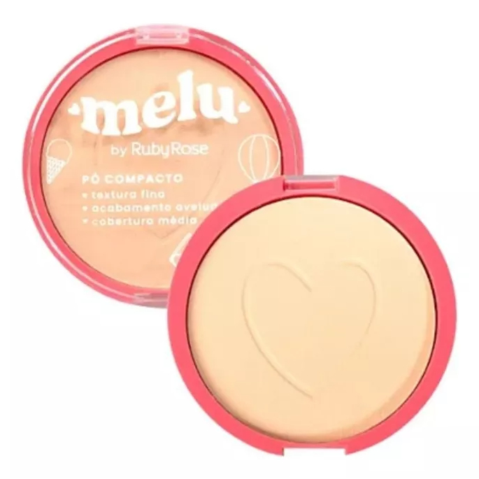 Pó Facial Melu Compacto Ruby Rose Aveludado 10g
