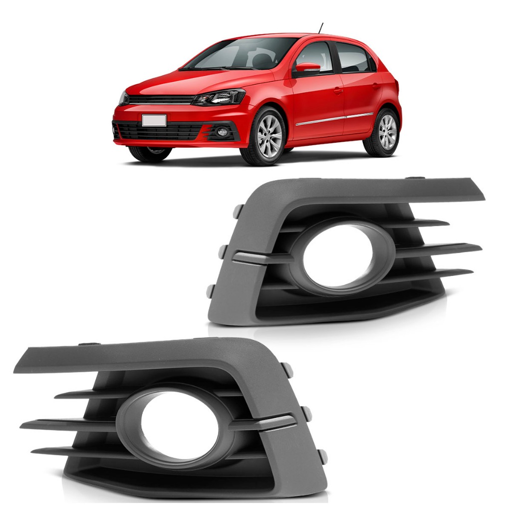 Moldura Grade Milha Gol G7 2016 2017 2018 Preto Com Furo Texturizado em Oferta na Shopee