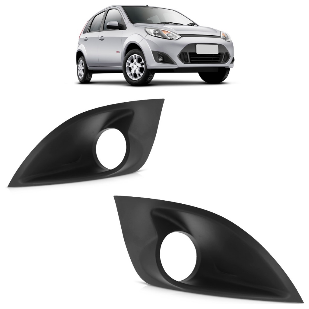 Moldura Grade Milha Fiesta 2011 2012 2013 2014 Com Furo - Spare Parts and Accessories for Vehicles