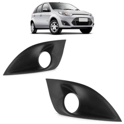 Moldura Grade Milha Fiesta 2011 2012 2013 2014 Com Furo