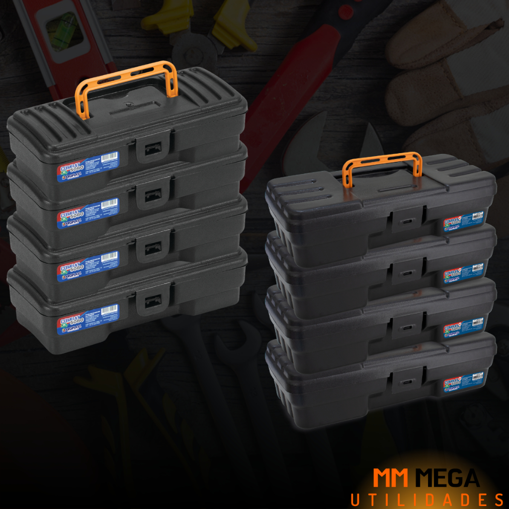 Caixa de Ferramentas Plástica Organizadora – Kits com 2, 4, 6 ou 8 Unidades – Escolha na Variação em Oferta na Shopee