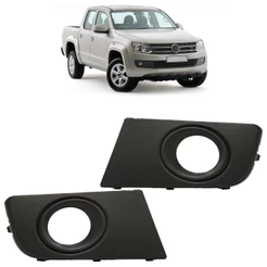 Moldura Grade Milha Amarok 2010 2011 2012 2013 Com Furo Para Milha Preto