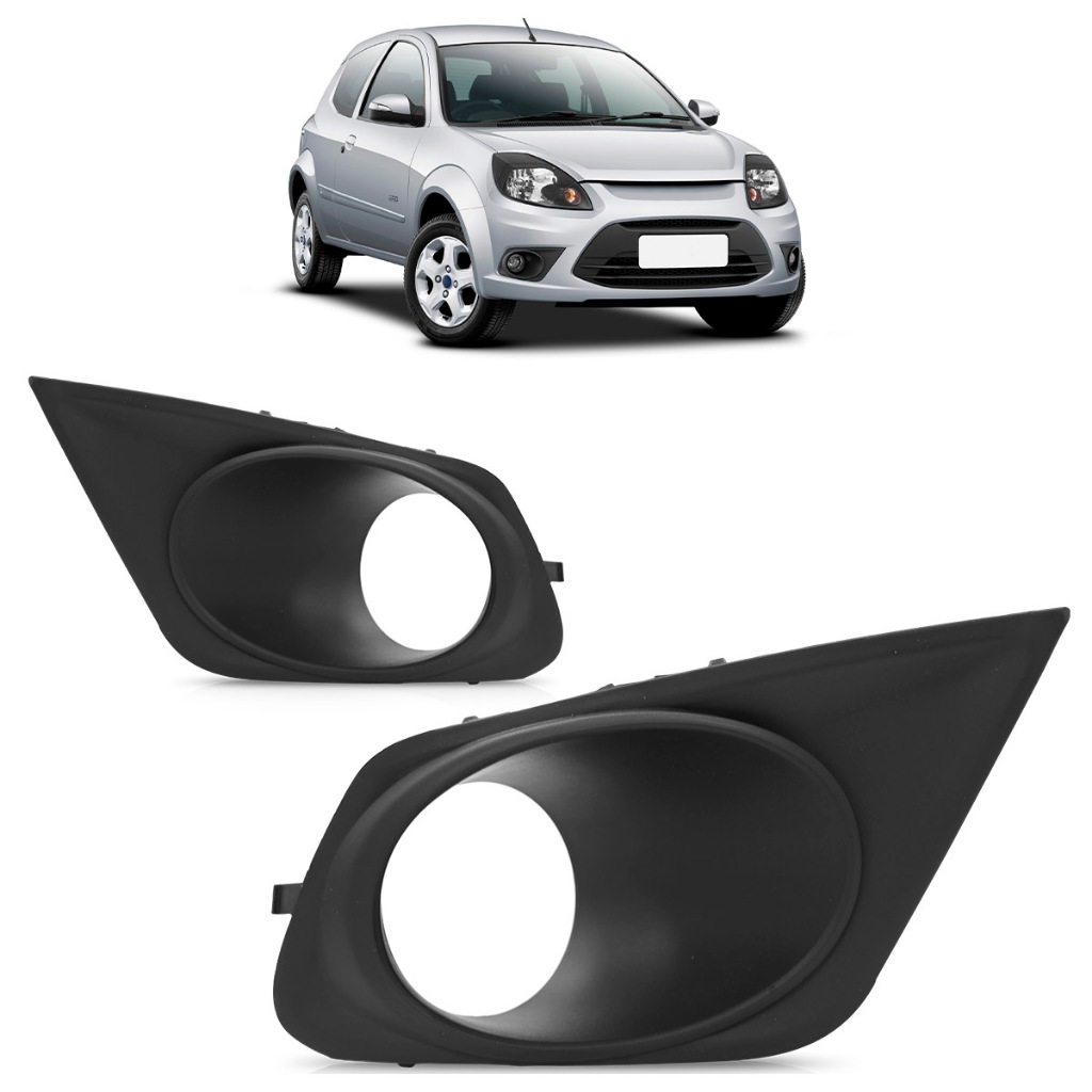 Moldura Grade Milha Ka 2011 2012 2013 Com Furo Preto Texturizado em Oferta na Shopee