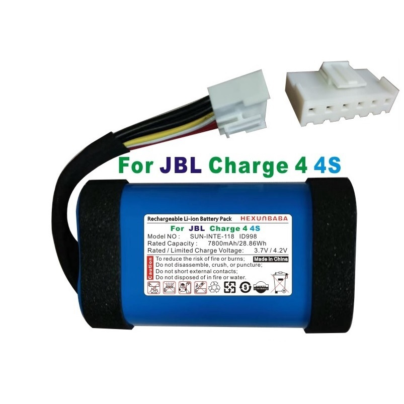 Para Charge 4 Charge4 4S 4Q - 7500mAh/7800mAh - Caixa Caixinha de Som Portatil