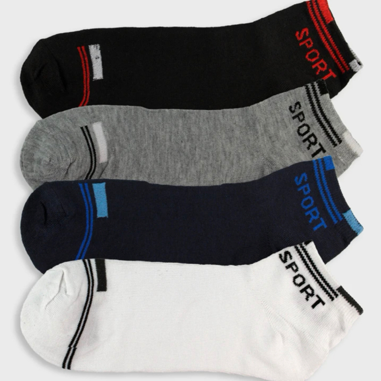 Meias Soquete Masculinas de Adulto Cores Variadas Kit 06 OU 12 PARES