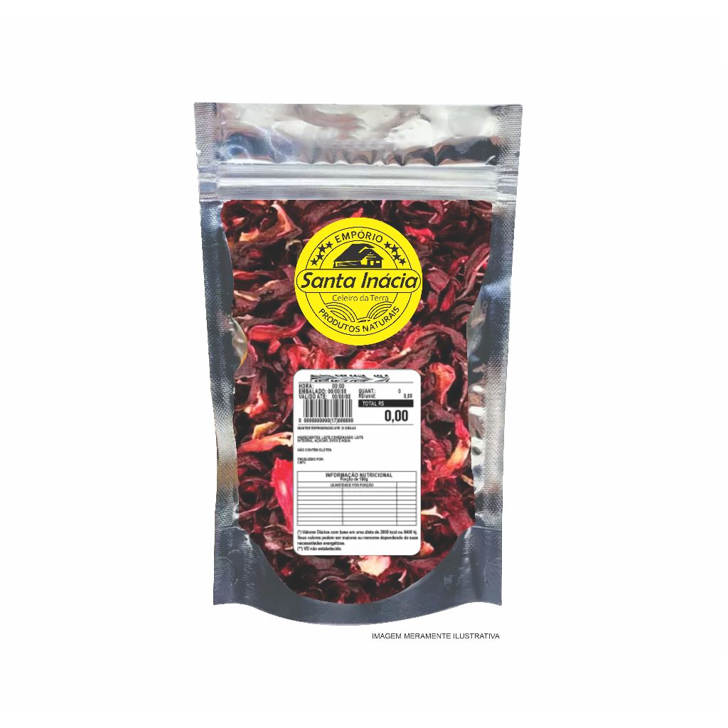 Hibisco Chá Flor 1kg com Laudo de Qualidade e Pureza 300g em Oferta na Shopee