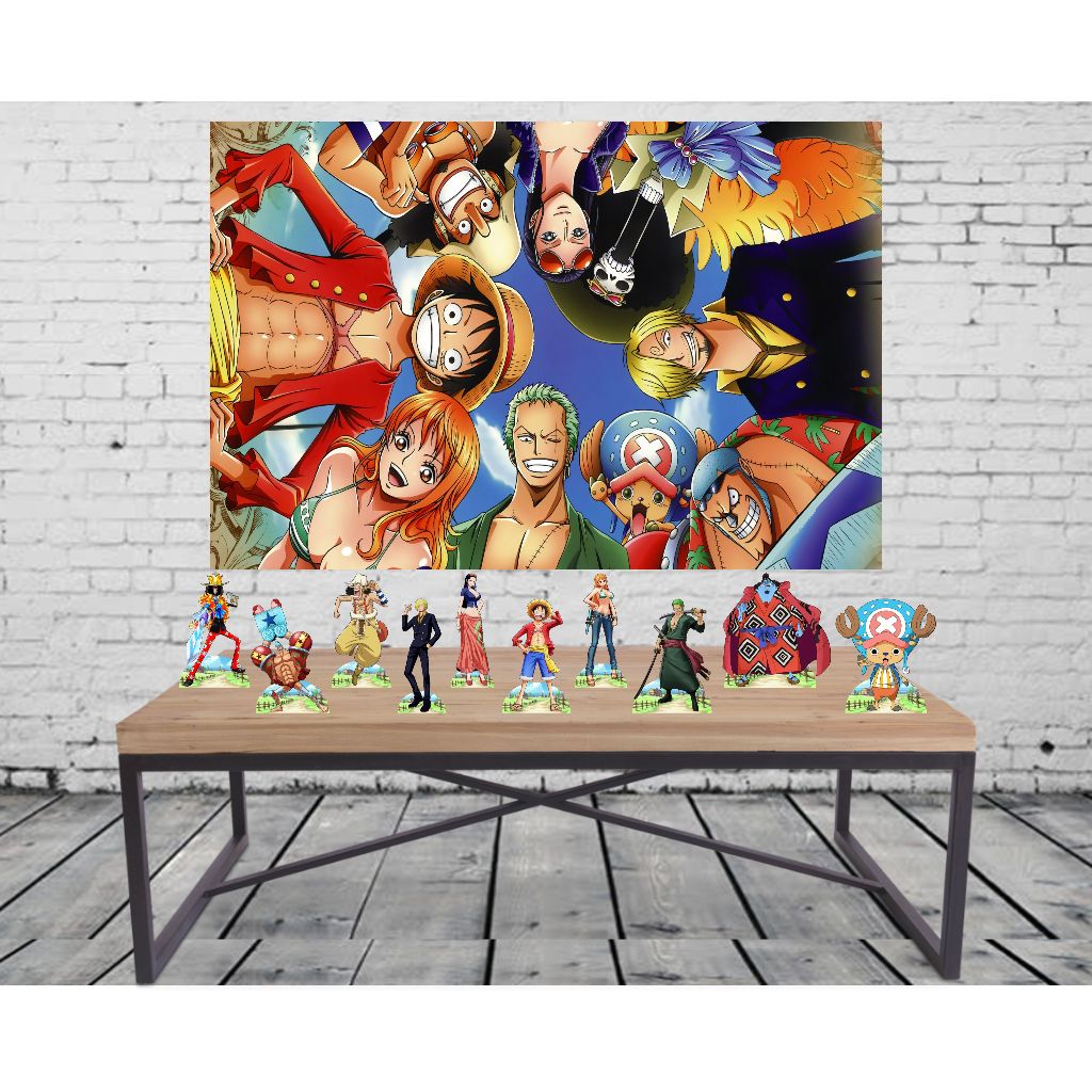 Kit Festa - One Piece 8 Mesa + Painel Personalizado em Oferta na Shopee