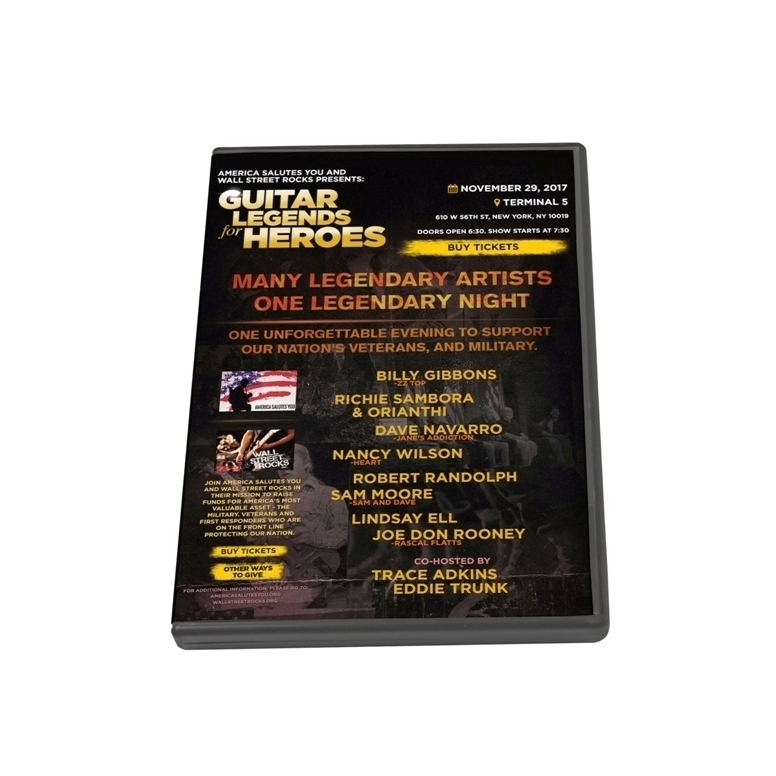 Guitar Legends For Heroes 2017 DVD Billy Gibbons Richie Sambora Billy Gibbons