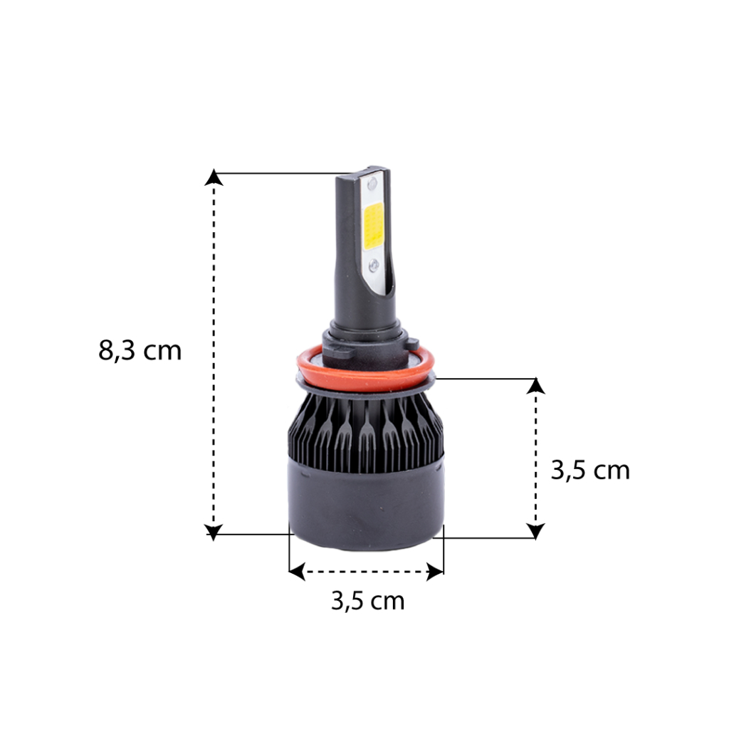 Detalhes do Kit 4 Lâmpadas Tarponn Super Led Cyber H8 36w E 3200lm 6000K