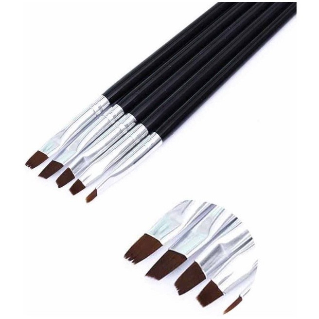 Pincel Reto de Gel Unhas Uv Led Acrigel Profissional Kit ou Unidade