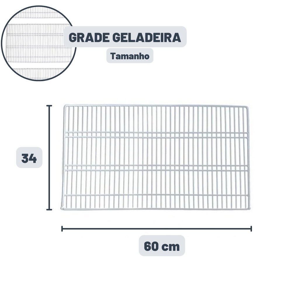03 Unidades Grade Aramada Geladeira Prateleira Continental Rfct470 MABE BOSCH