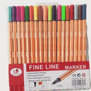 Kit com 12/24/36/48 canetas Fine Line Ponta Fina FINELINER 0,4MM em Oferta na Shopee