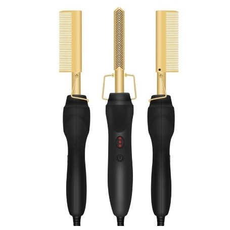 Pente Elétrico Prancha Cerâmica Profissional Alisador Cabelo Aquecimento Milti-fucional Chapinha