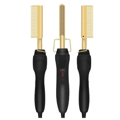 Pente Elétrico Prancha Cerâmica Profissional Alisador Cabelo Aquecimento Milti-fucional Chapinha