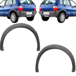Moldura Paralama Traseira Uno Way 2006 2007 2008 Preto Text