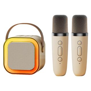 Karaoke Alto-Falante bluetooth Microfone Duplo Sem Fio Diversão Adulto Infantil