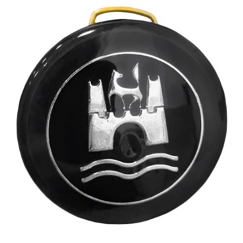 Emblema Botão Buzina Vw Wolfsburg Karmann Guia Tl Fusca Para Volante Cálice