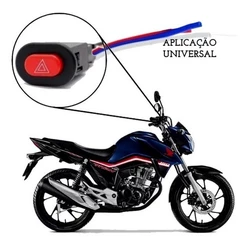 Interruptor Botão Auxiliar Pisca Alerta Moto Carro 3 Fios Universal Pronta Entrega!